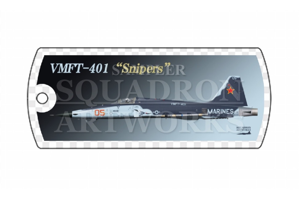 ドッグタグキーホルダー　 F-5N TigerⅡ VMFT-401 Snipers “761556”