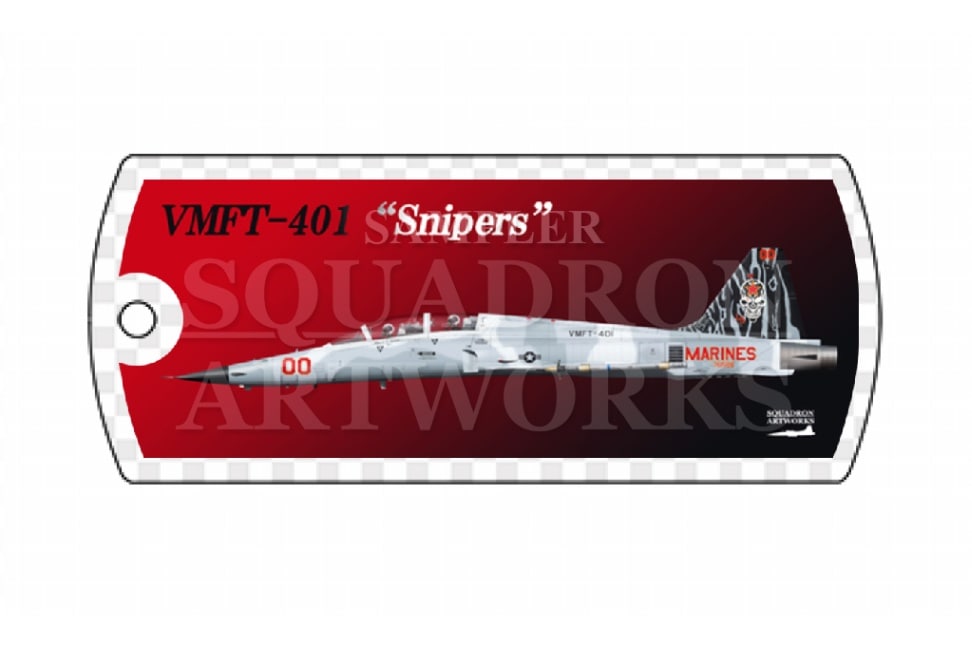 ドッグタグキーホルダー　 F-5F TigerⅡ VMFT-401 Snipers “761586”