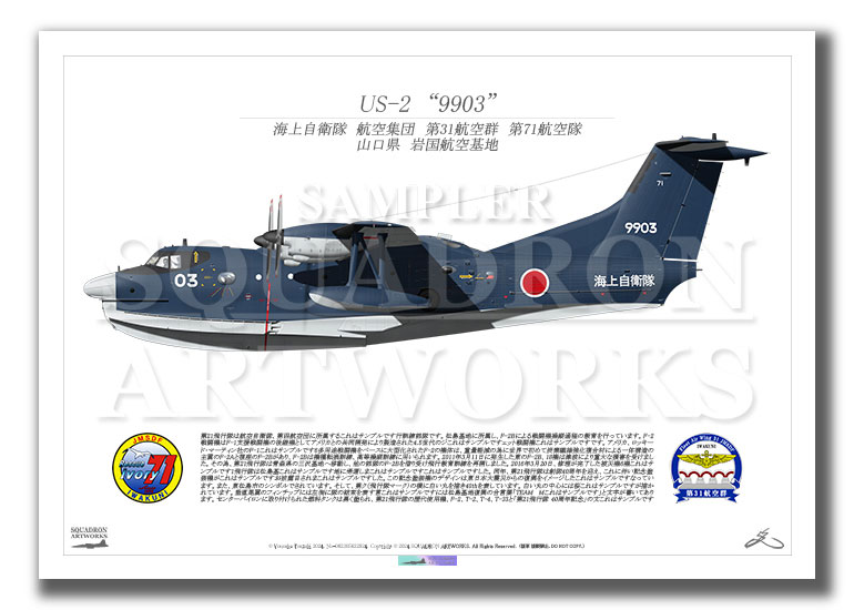 海と空2 Top view よこ向き” F-2A 飛行開発実験団 試作初号機 2024 