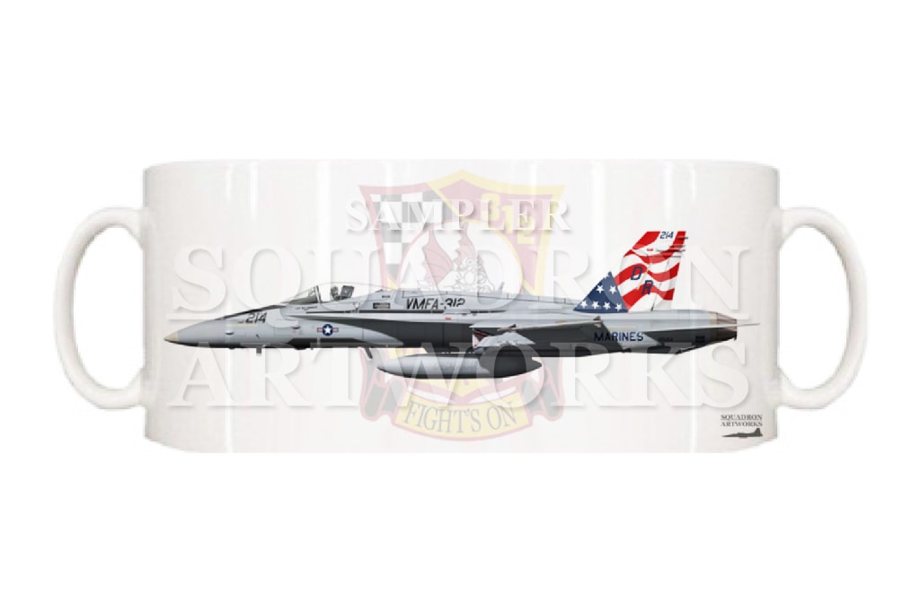 マグカップ　VMFA-312 “Checkerboards” 星条旗 2024 Showbird 165214
