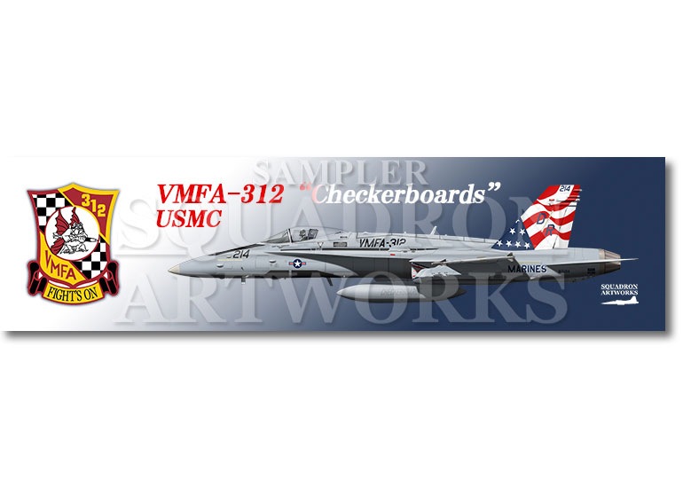 涼感クールマフラータオル VMFA-312 “Checkerboards” 星条旗