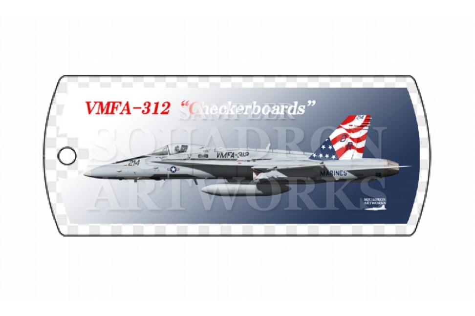 ドッグタグキーホルダー　VMFA-312 “Checkerboards” 星条旗 2024 Showbird 165214
