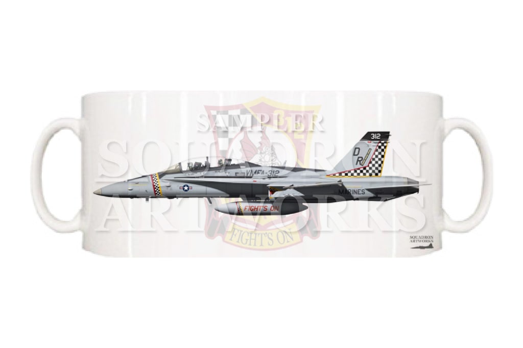 マグカップ　F/A-18D Hornet VMFA-312 “Checkerboards” 2024 Showbird 165527