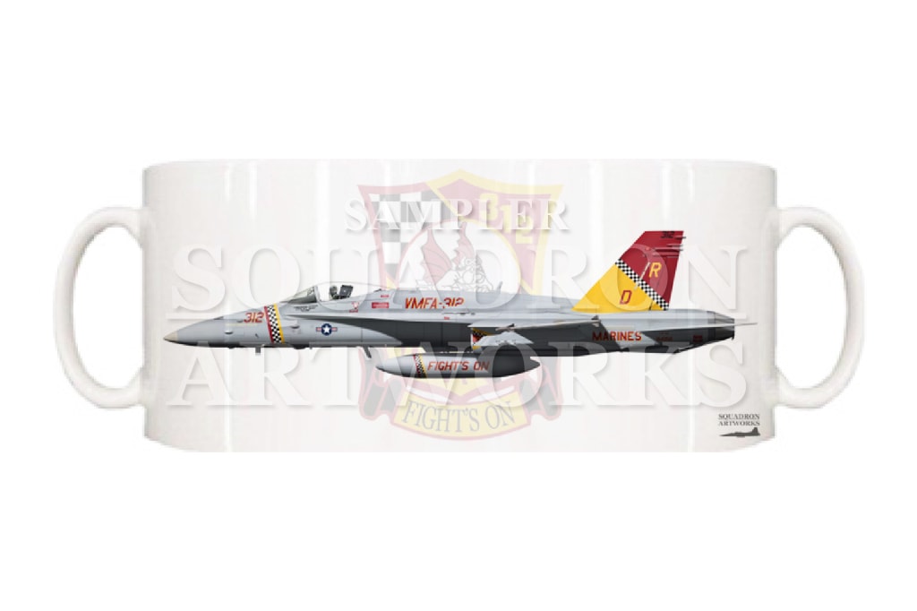 マグカップ　F/A-18C Hornet VMFA-312 “Checkerboards”　2024 Showbird 164950