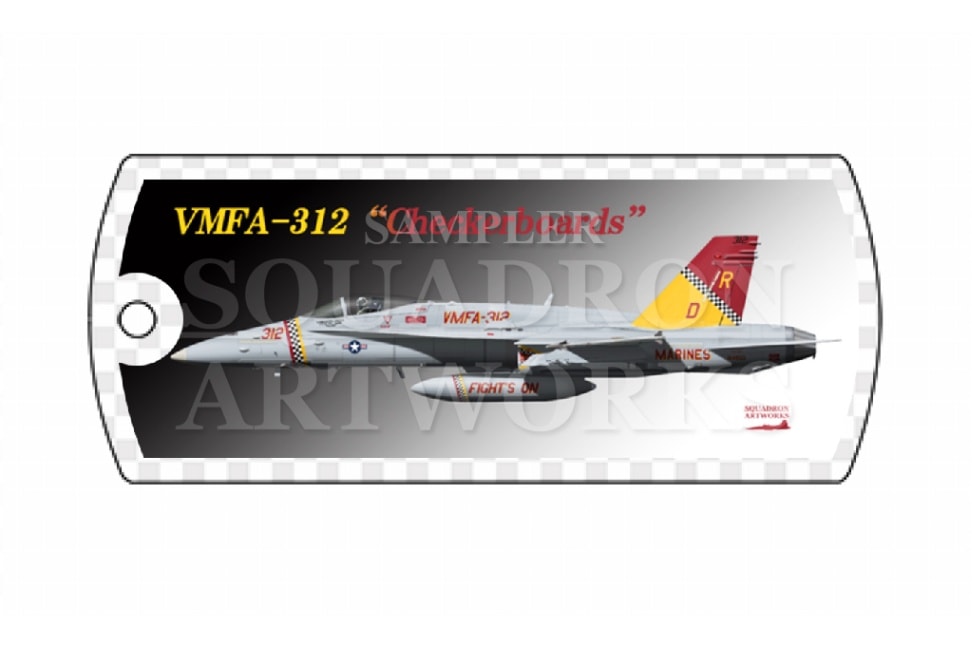 ドッグタグキーホルダー　F/A-18C Hornet VMFA-312 “Checkerboards”　2024 Showbird 164950