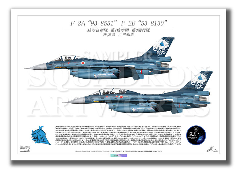 第3飛行隊 航空自衛隊 創設70周年記念 2機ver （A4サイズ Prints