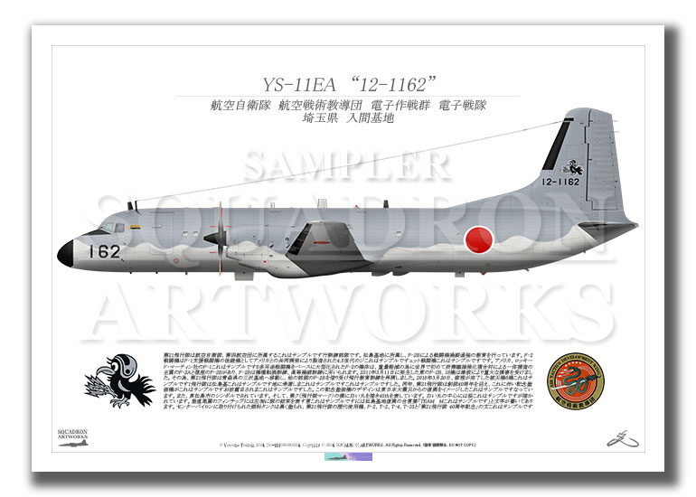 YS-11EA　航空戦術教導団　電子作戦群　電子戦隊　“12-1162”　（A2サイズ Prints)