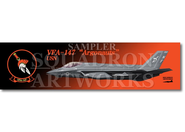 【ステッカー】　F-35C　LightningⅡ VFA-147 “Argonauts” ＃300 2024 “170087”