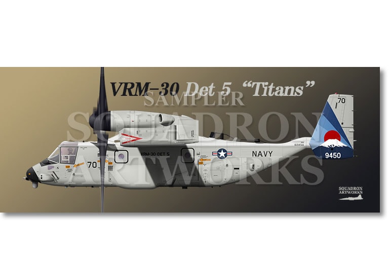 フェイスタオル　CMV-22B Osprey VRC-30 Det.5 Titans “169450”