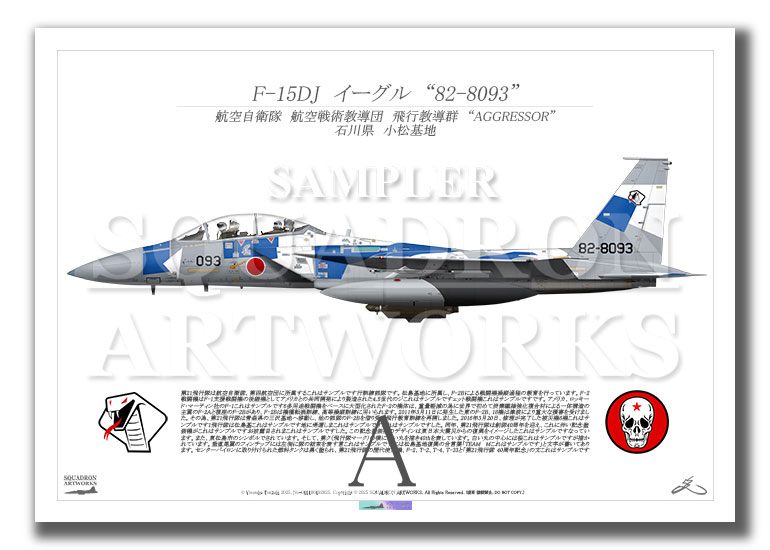 F-15DJ　イーグル　飛行教導群　アグレッサー　"82-8093"　2024　（A4サイズ Prints)