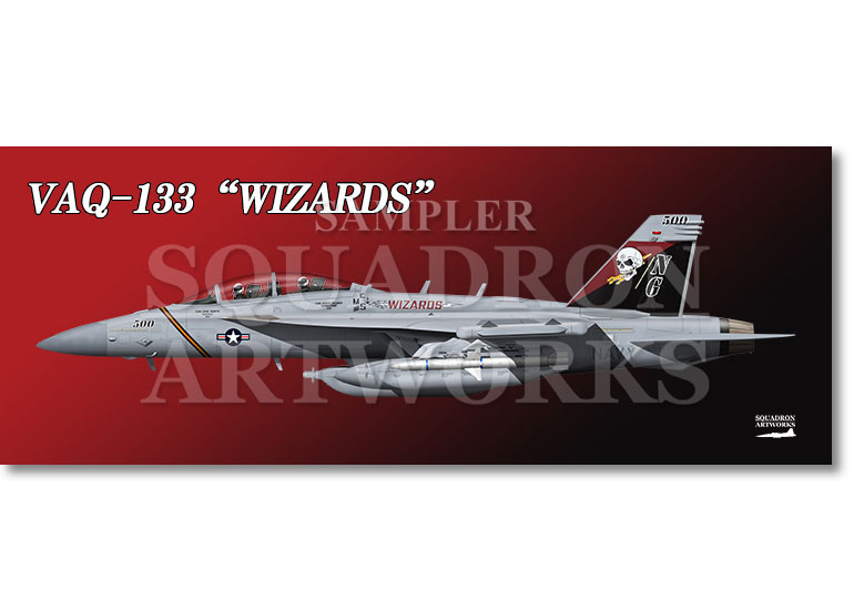 フェイスタオル　EA-18G グラウラー　VAQ-133　“WIZARDS”　2024　“169137”