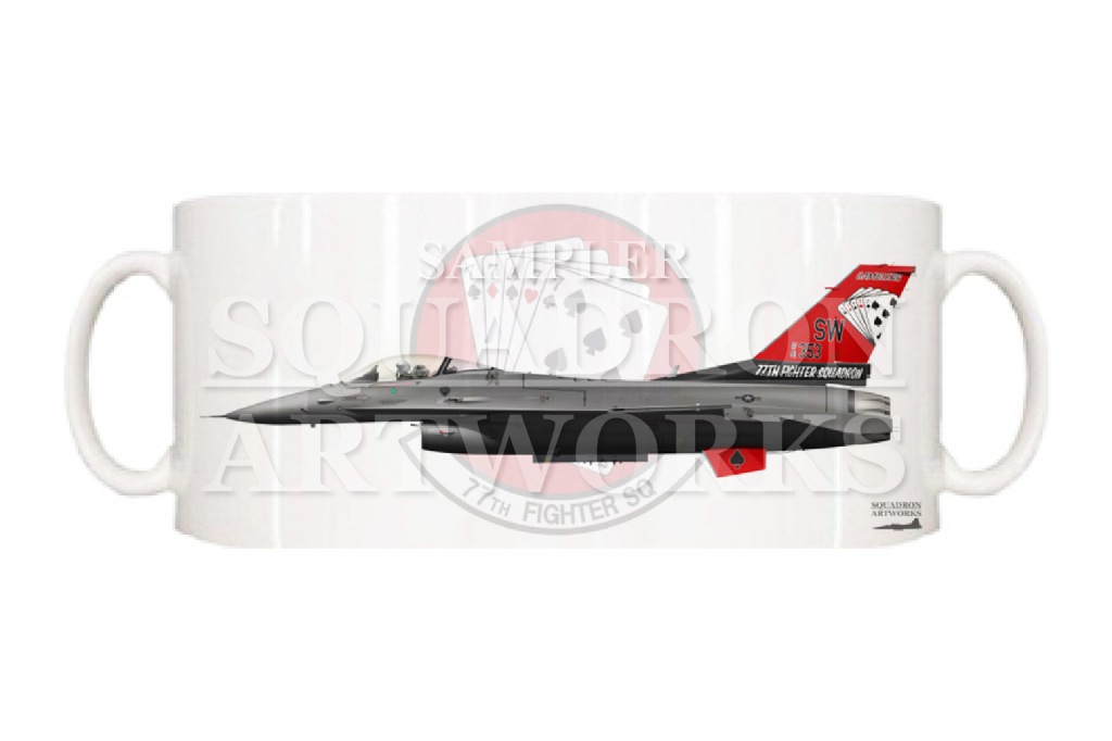マグカップ　F-16C　77th FS　GAMBLERS　“91-0353”