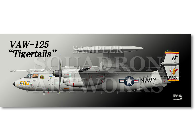 フェイスタオル　E-2D　ホークアイ　VAW-125　Tigertails　600　“169872”