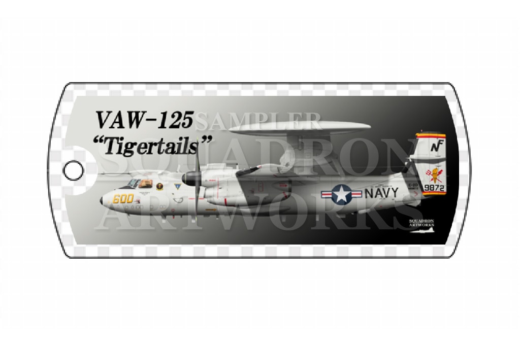 ドッグタグキーホルダー　E-2D　ホークアイ　VAW-125　Tigertails　600　“169872”