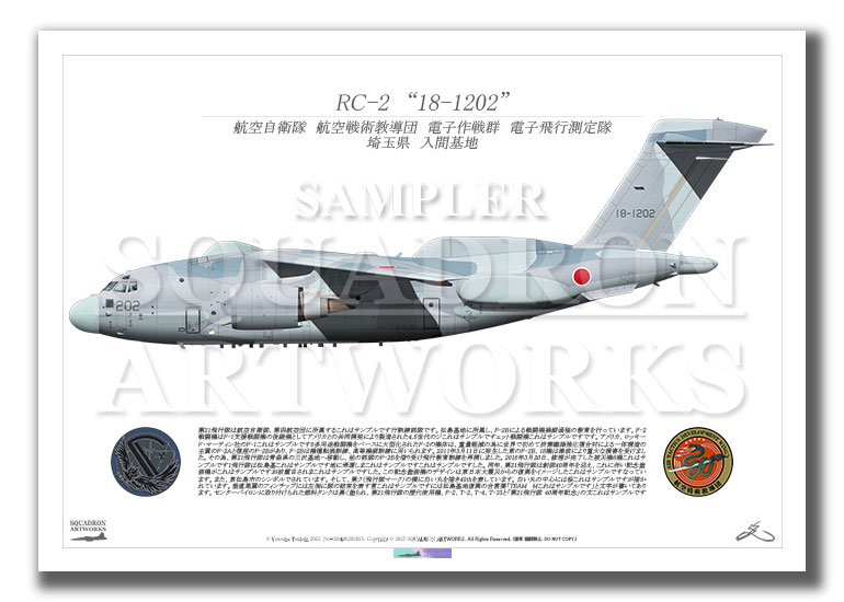 RC-2　航空戦術教導団　電子作戦群　電子飛行測定隊　“18-1202”　（A4サイズ Prints)