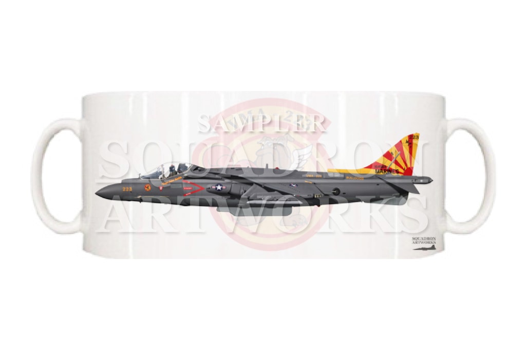 マグカップ　AV-8B+ Harrier Ⅱ　VMA-223 BULLDOGS　“164569”