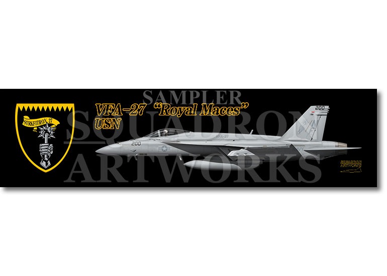 涼感クールマフラータオル　F/A-18E スーパーホーネット　VFA-27 “ロイヤルメイセス”　2025　“168363”