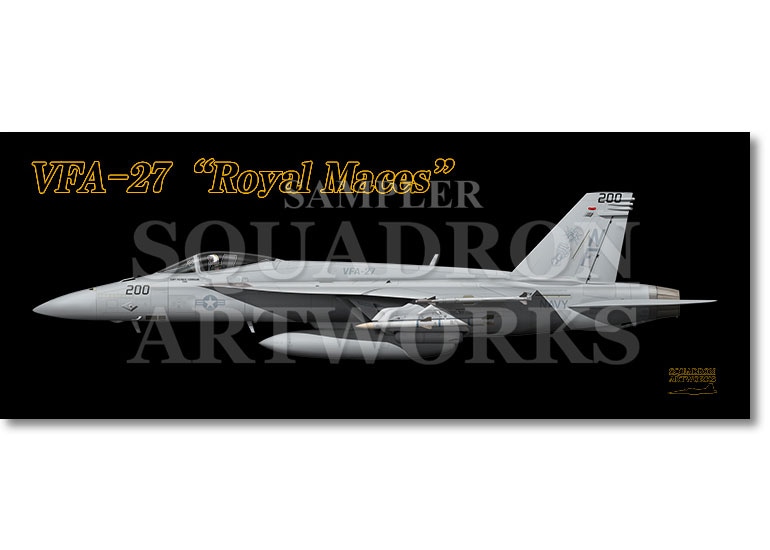 フェイスタオル　F/A-18E スーパーホーネット　VFA-27 “ロイヤルメイセス”　2025　“168363”