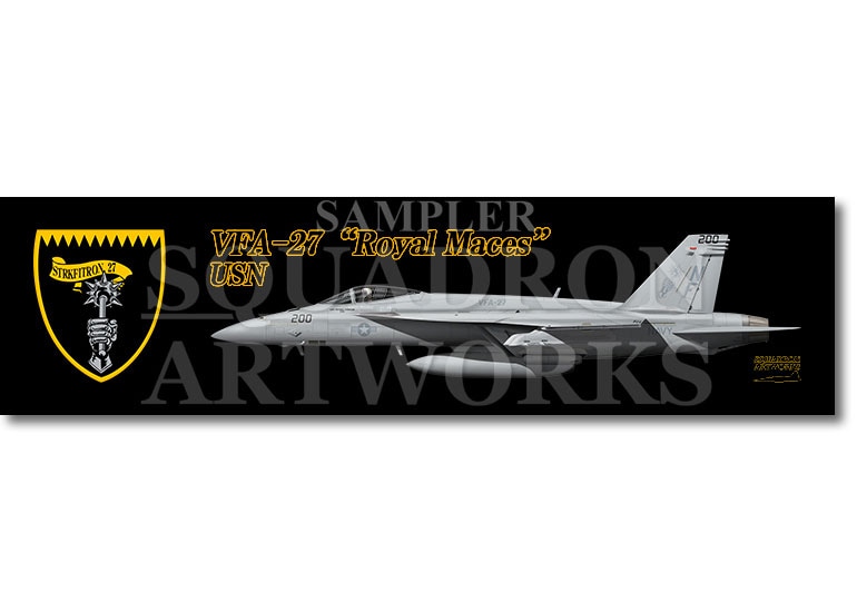 【ステッカー】　F/A-18E スーパーホーネット　VFA-27 “ロイヤルメイセス”　2025　“168363”