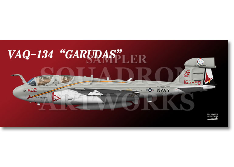 フェイスタオル　EA-6B　プラウラー　VAQ-134　“Garudas”　“163890”