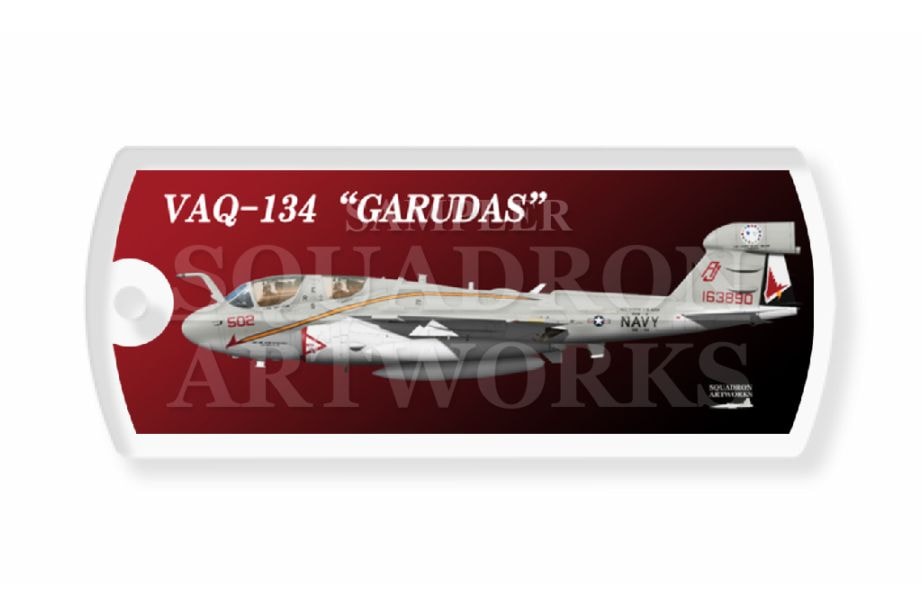 ドッグタグキーホルダー　EA-6B　プラウラー　VAQ-134　“Garudas”　“163890”