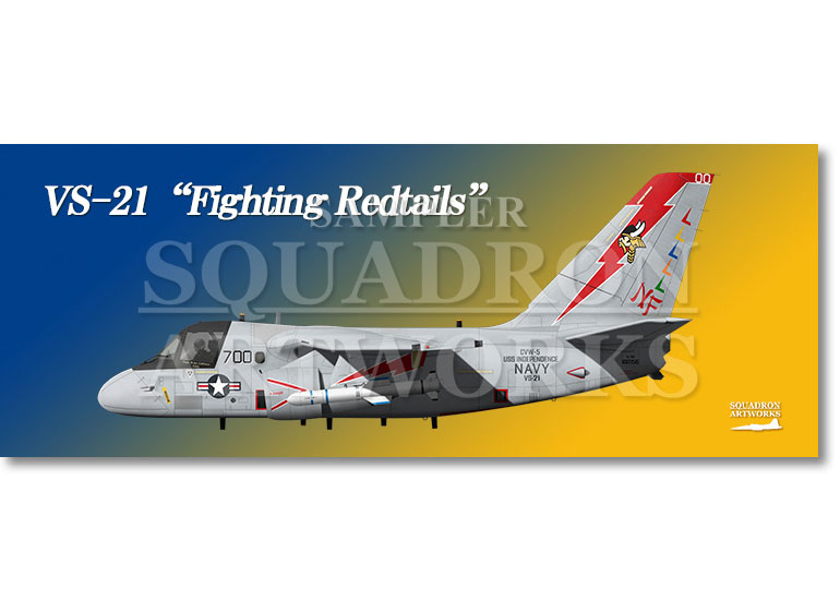 フェイスタオル　S-3B Viking VS-21 Fighting Redtails　USS Independence "160156"