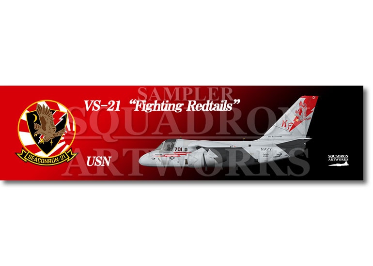 【ステッカー】　S-3B バイキング　VS-21 Fighting Redtails　USS KItty Hawk 701　"160135"