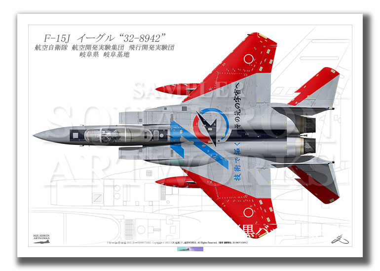 Top view よこ向き” F-15J 飛行開発実験団 創設70周年記念 2025 