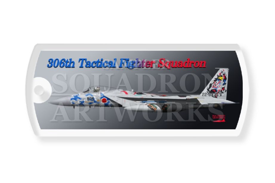ドッグタグキーホルダー　F-15J　イーグル　第306飛行隊　2025　“22-8935”