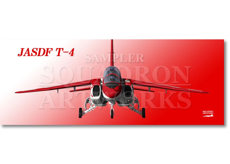 フェイスタオル　Front View　T-4　航空自衛隊　13飛行教育団　レッドドルフィン