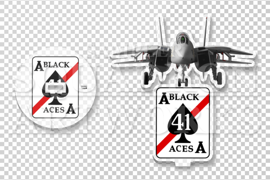 アクリルスタンド　F-14　Tomcat　Front View　VF-41　“BLACK ACES 112”