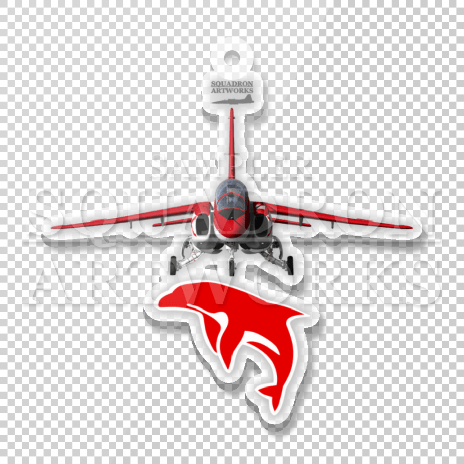 アクリルキーホルダー　JASDF　T-4　Front View　第13飛行教育団　レッドドルフィン