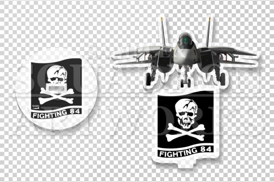アクリルスタンド　F-14　Tomcat　Front View　VF-84　“ジョリーロジャース”