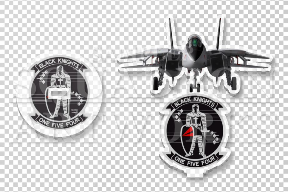 アクリルスタンド　F-14　Tomcat　Front View　VF-154 “Black Knights 100”