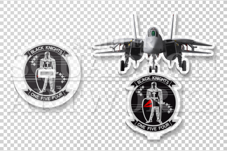 アクリルスタンド　F-14　Tomcat　Front View　VF-154 “Black Knights 111”