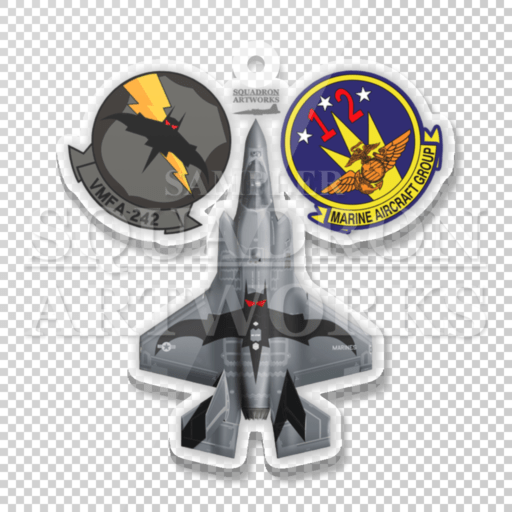 アクリルキーホルダー　アメリカ海兵隊　USMC　F-35B　LightningⅡ　VMFA-242　Bats　2026