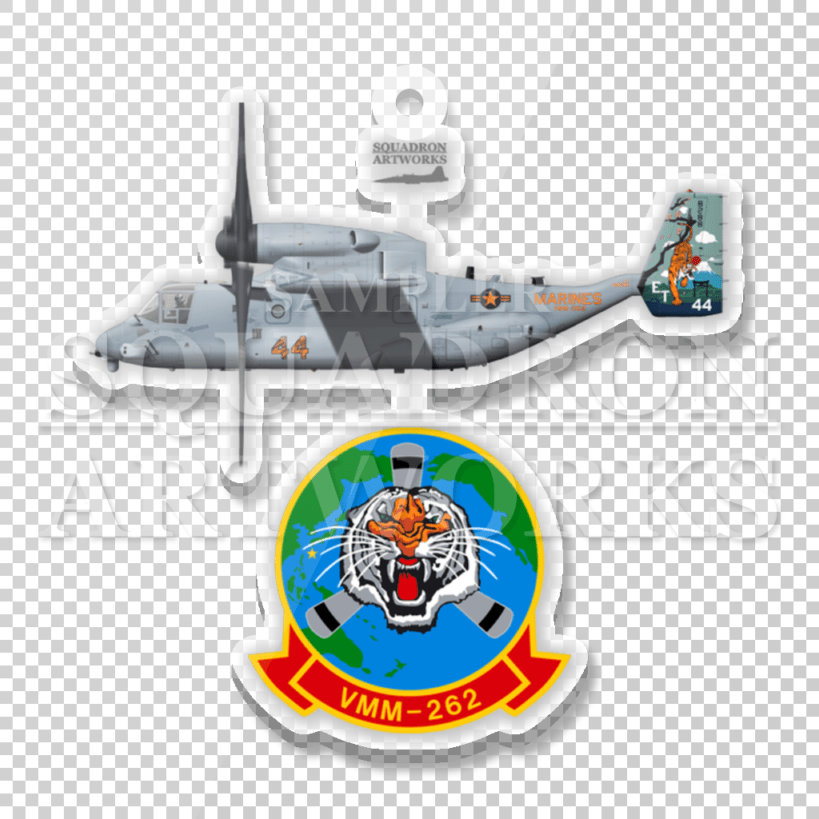 アクリルキーホルダー　MV-22B オスプレイ VMM-262　“Flying Tigers”　168288　2026