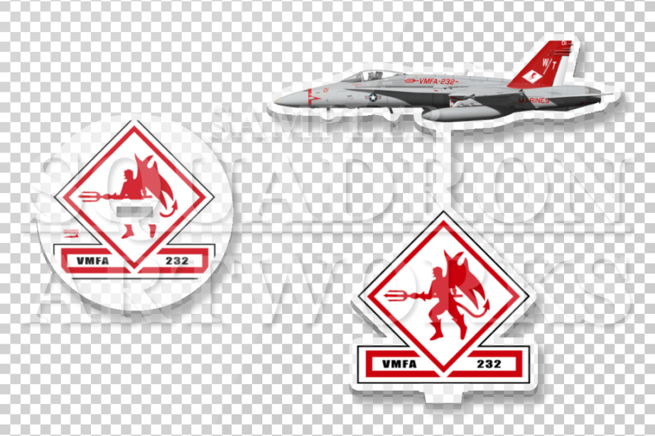 アクリルスタンド　F/A-18C Hornet VMFA-232 “Red Devils” 165218 