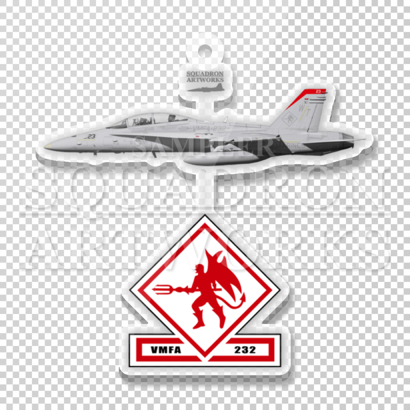 アクリルキーホルダー　F/A-18D Hornet VMFA-232 “Red Devils” 164898