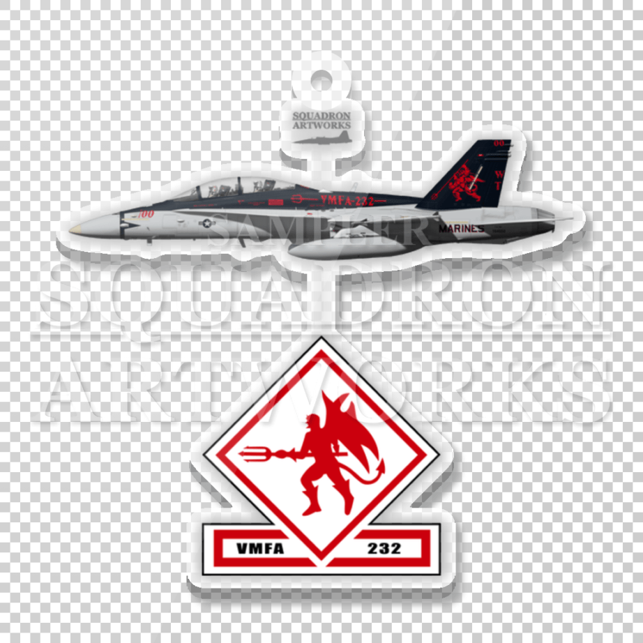 アクリルキーホルダー　F/A-18D Hornet VMFA-232 “Red Devils”　2026　”164659”　00