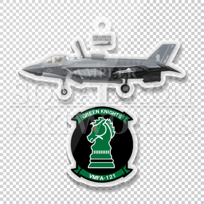 アクリルキーホルダー　F-35B　LightningⅡ　VMFA-121　Green Knights　“169622”