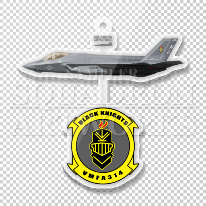 アクリルキーホルダー　F-35C　LightningⅡ　VMFA-314 Black Knights “300”