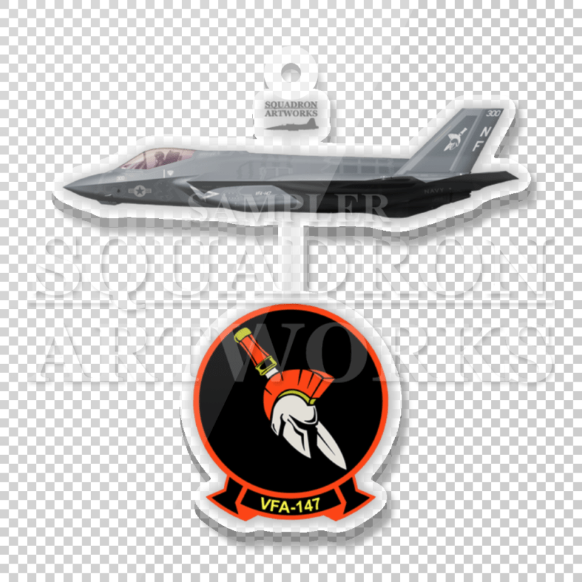 アクリルキーホルダー　F-35C　LightningⅡ VFA-147 “Argonauts” ＃300 2024 “170087”