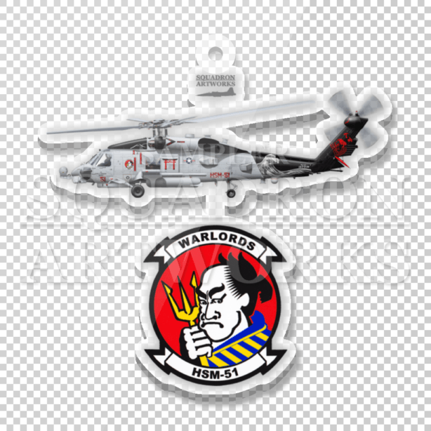 アクリルキーホルダー　MH-60R　シーホーク　HSM-51　ウォーローズ　2017　Showbird　“167016”