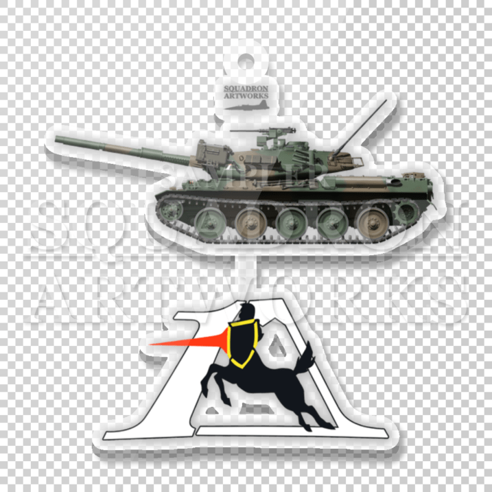 アクリルキーホルダー　74式戦車　Type74　東部方面隊　第1師団　第1戦車大隊