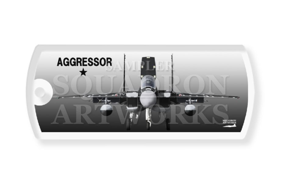 ドッグタグキーホルダー　航空自衛隊　JASDF　F-15DJ　イーグル　Front View　飛行教導群　"92-8096"