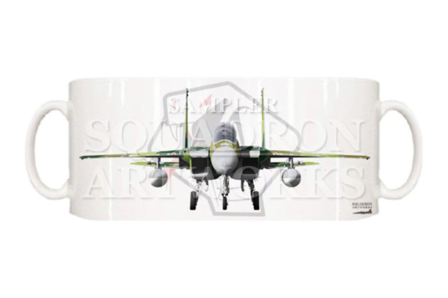 マグカップ　航空自衛隊　JASDF　F-15DJ　イーグル　Front View　飛行教導群　"92-8070"