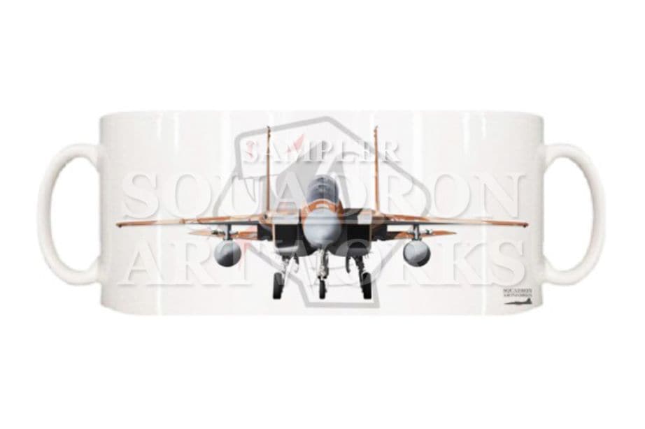 マグカップ　航空自衛隊　JASDF　F-15DJ　イーグル　Front View　飛行教導群　"12-8076"