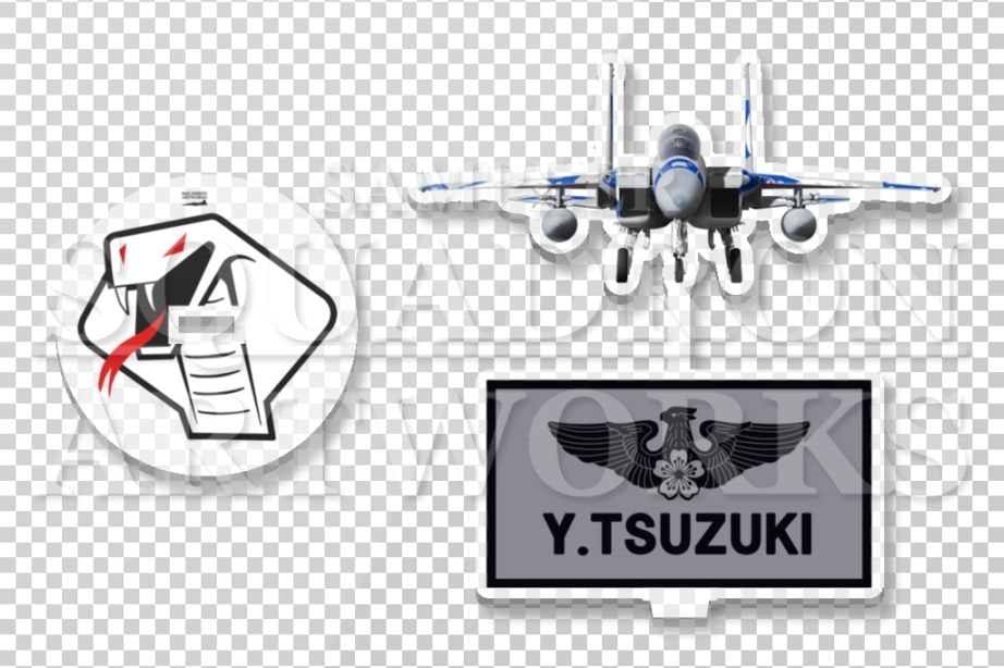 アクリルスタンド　航空自衛隊　JASDF　F-15DJ　イーグル　Front View　飛行教導群　"82-8093"
