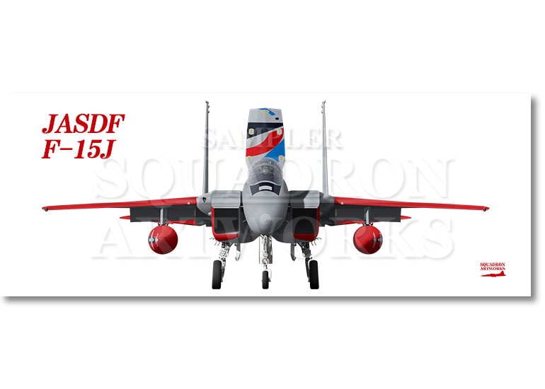 フェイスタオル　F-15J　イーグル　飛行開発実験団　創設70周年記念　2025　Front View